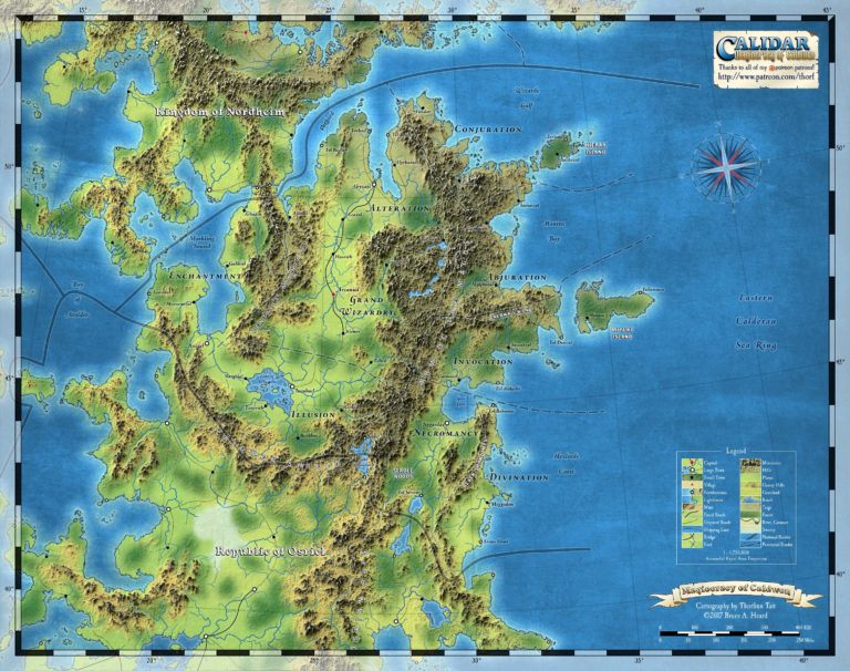 Caldwen Topographical Map (Patreon) – Thorfinn Tait Cartography